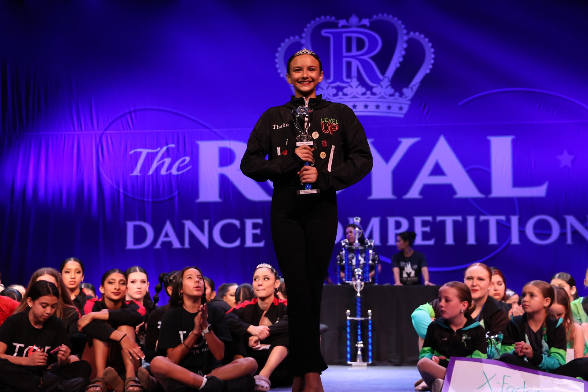 Competition team on stage