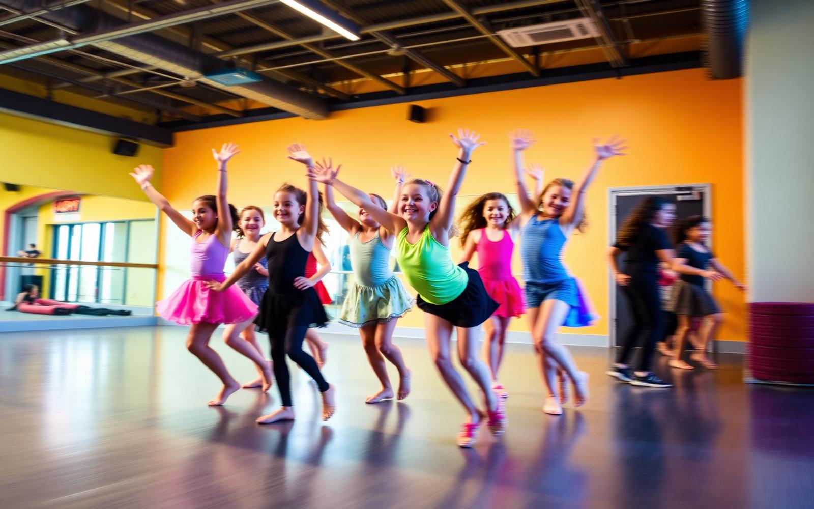 Kids dancing at Level Up Dance & Acro in Palm Coast